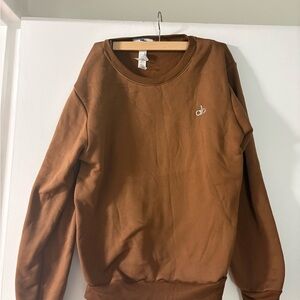Alo Dupe Brown Crewneck Sweatshirt